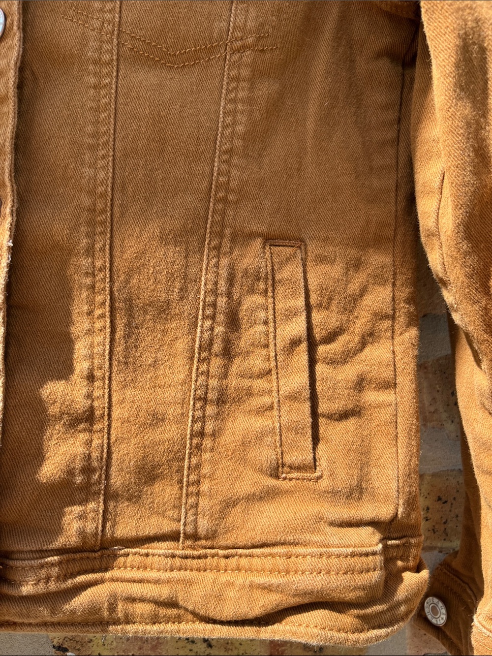 Rust Brown Denim Jacket - Picture 3 of 7